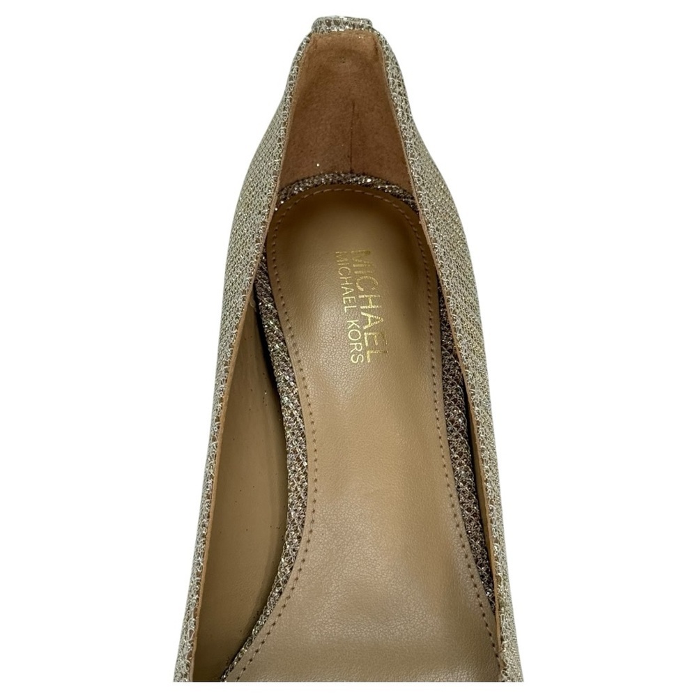 Michael Kors Alina Flex Gold Glitter Chain Mesh Womens Pumps Size 5.5M - Picture 8 of 12